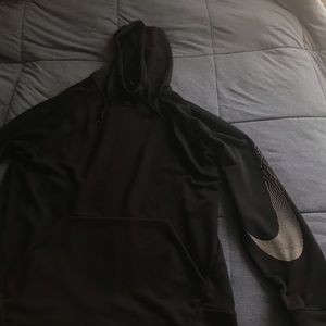 Nike Dri-Fit Black Sweatshirt with White Logo